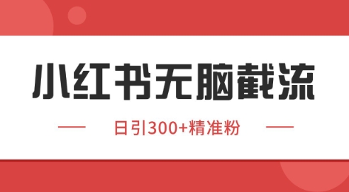 小红书截流同行客源，独家野路子获客玩法 日引200+暴力获客【揭秘】-鸿图网创