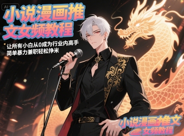 小说漫画推文女频教程，让所有小白从0成为行业内高手，简单暴力兼职轻松挣米-鸿图网创