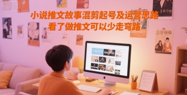 小说推文故事混剪起号及运营思路，看了做推文可以少走弯路-鸿图网创