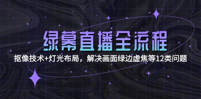 绿幕直播全流程：抠像技术+灯光布局，解决画面绿边虚焦等12类问题-鸿图网创
