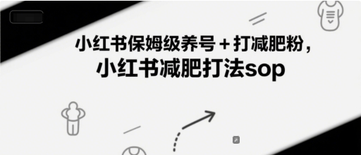 小红书保姆级养号+打减肥粉,小红书减肥打法sop-鸿图网创