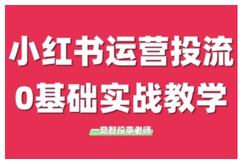 小红书运营投流，小红书广告投放从0到1的实战课，学完即可开始投放(更新)-鸿图网创
