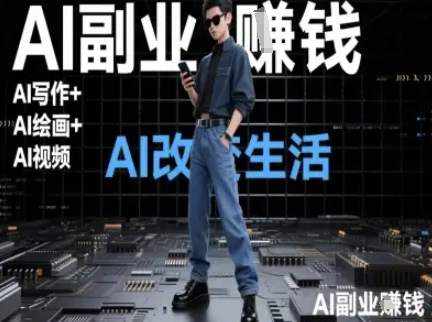 AI改变生活(Ai写作+AI绘画+Ai视频),AI副业挣钱-鸿图网创