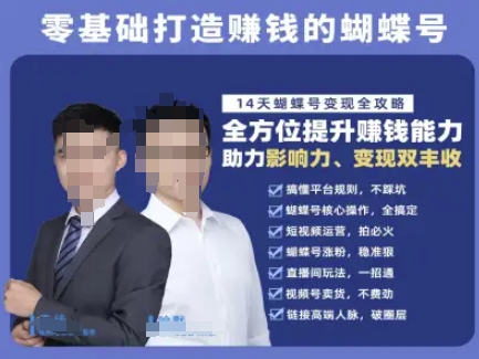 蝴蝶号专栏-视频号运营教程，零基础打造挣钱的蝴蝶号，14天蝴蝶号变现全攻略-鸿图网创