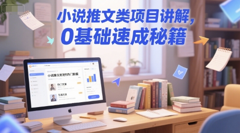 小说推文类项目讲解，0 基础速成秘籍-鸿图网创
