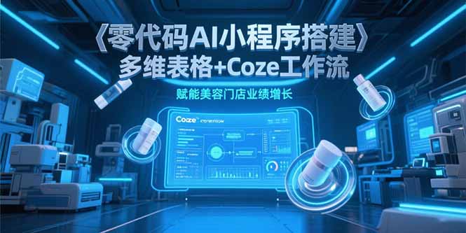 零代码AI小程序搭建,多维表格+Coze工作流,赋能美容门店业绩增长-鸿图网创