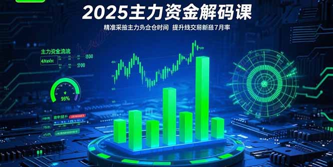 2025主力资金解码课：精准捕捉主力建仓时机，提升短线交易胜率(更新7月-鸿图网创