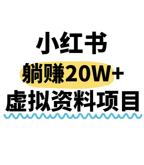 小红书操作虚拟资料，搬运工模式躺挣20W+，互联网的低成本路子！-鸿图网创