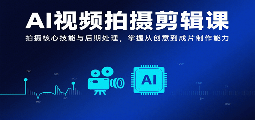 AI视频拍摄剪辑课，拍摄核心技能与后期处理，掌握从创意到成片制作能力-鸿图网创