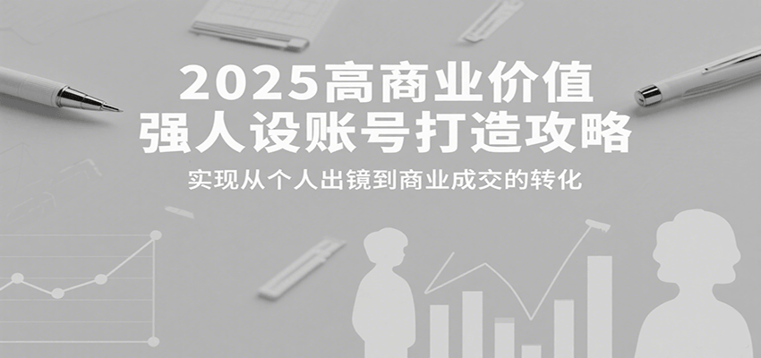 2025高商业价值强人设账号打造攻略，实现从个人出镜到商业成交的转化-鸿图网创