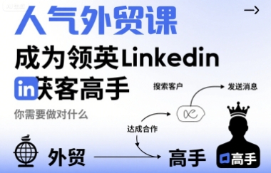 人气外贸课-成为领英Linkedin获客高手，你需要做对什么-鸿图网创