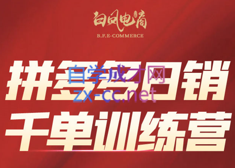 白凤电商·拼多多日销千单训练营(更新8月)-鸿图网创
