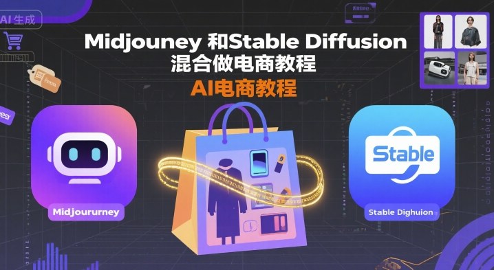 Midjourney和Stable Diffusion混合做电商教程-ai电商教程-鸿图网创