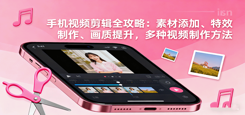 手机视频剪辑全攻略：素材添加、特效制作、画质提升，多种视频制作方法-鸿图网创