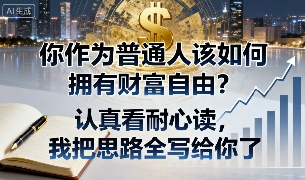 付费文章:你作为普通人该如何拥有财富自由?认真看耐心读,我把思路全写给你了-鸿图网创