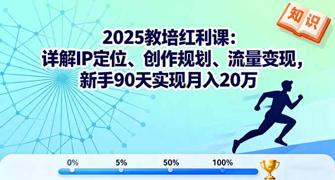 (16178期)2025教培红利课:详解IP定位、创作规划、流量变现,新手90天实现月入20万-鸿图网创