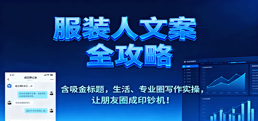 服装人文案全攻略，含吸金标题，生活、专业圈写作实操，让朋友圈成印钞机！-鸿图网创