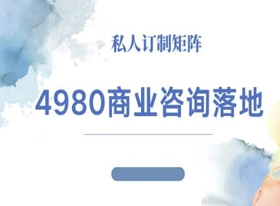 4980商业咨询师落地课程-ip运营高客单教程-鸿图网创
