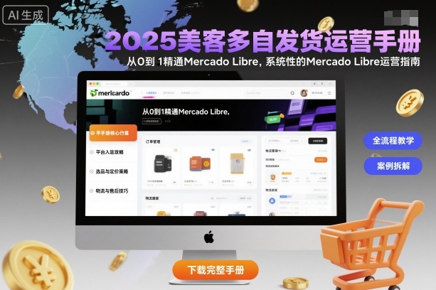 2025美客多自发货运营手册：从0到1精通Mercado Libre，系统性的Mercado Libre运营指南-鸿图网创