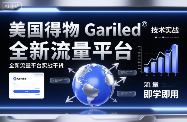 美国得物Gariled技术实战,全新流量平台实战干货,即学即用-鸿图网创
