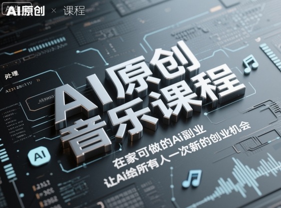 AI原创音乐课程，在家可做的Ai副业，让Ai给所有人一次新的创业机会-鸿图网创