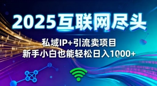 2025网创尽头王炸项目!私域IP+精准引流,新手小白在家躺賺日入1k,零经验也能上手【揭秘】