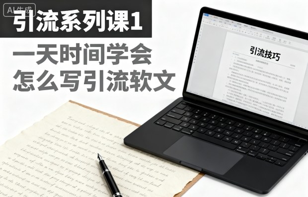 引流系列课1，一天时间学会怎么写引流软文-鸿图网创