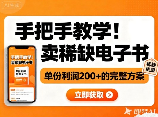 手把手教学!在小红书卖稀缺电子书,单份利润2张+的完整方案-鸿图网创