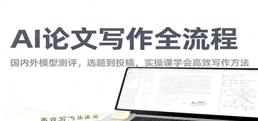 AI论文写作全流程,国内外模型测评,选题到投稿,实操课学高效写作方法-鸿图网创