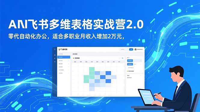 AI+飞书多维表格实战营2.0:零代码自动化办公,适合多职业月收入增加2万元-鸿图网创