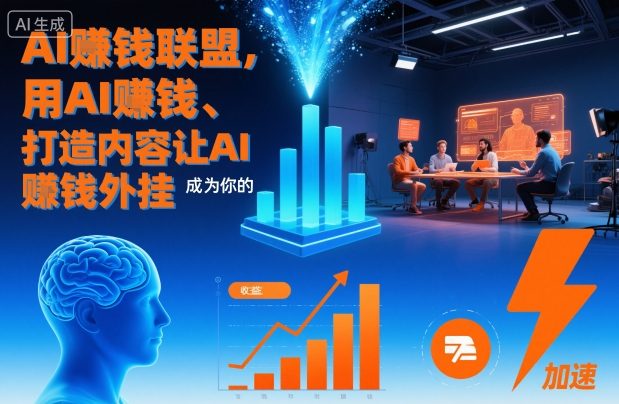 AI賺钱联盟，用AI賺钱、打造内容让AI成为你的賺钱外挂-鸿图网创
