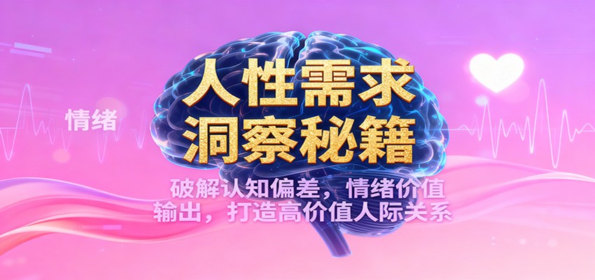 人性需求洞察秘籍，破解认知偏差，情绪价值输出，打造高价值人际关系-鸿图网创