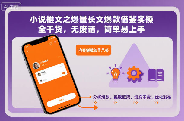 小说推文之爆量长文爆款借鉴实操，全干货，无废话，简单易上手-鸿图网创