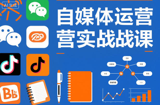 自媒体运营实战课，掌握一套系统的自媒体运营底层方法论，成为优秀的内容创作者-鸿图网创