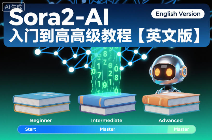 Sora2-AI入门到高级教程【英文版】-鸿图网创