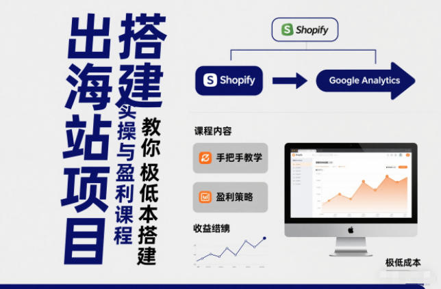 小淘出海站项目，搭建实操与盈利课程，手把手教你用极低成本搭建-鸿图网创