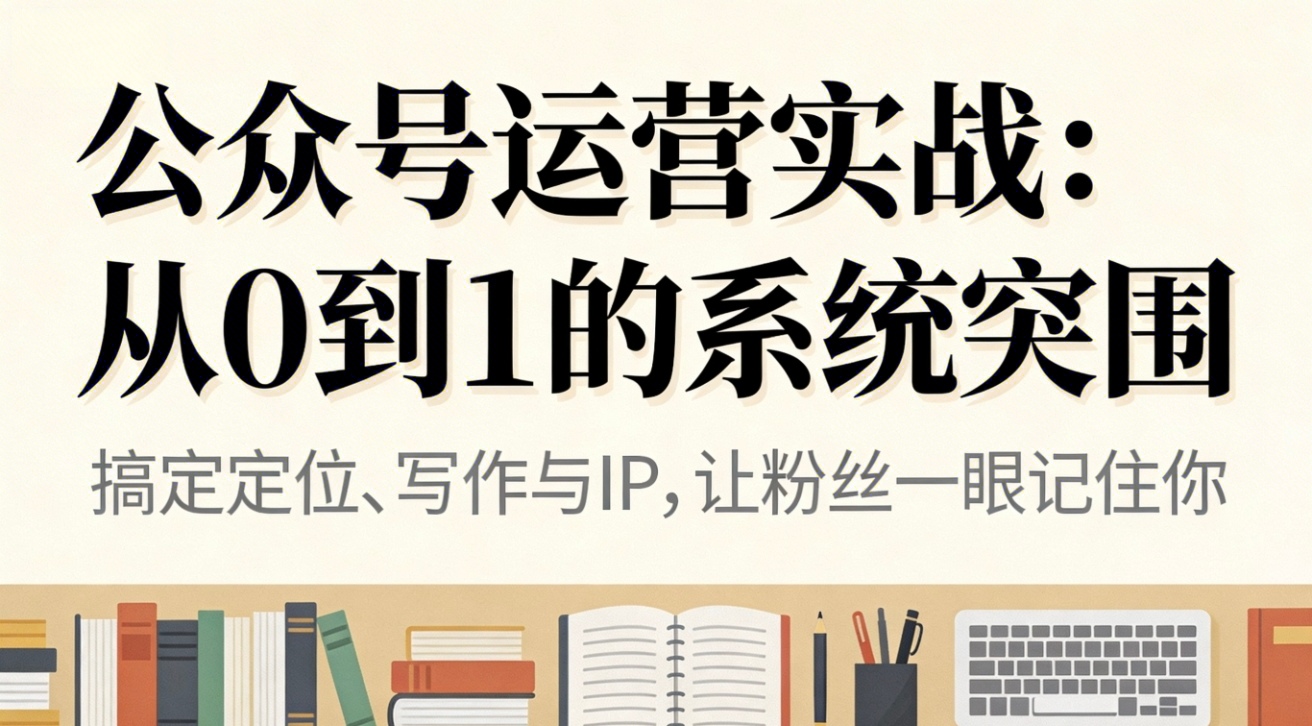 公众号运营实战：从0到1的系统突围-鸿图网创