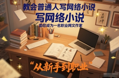 教会普通人写网络小说，助您成为一名职业网文作家-鸿图网创