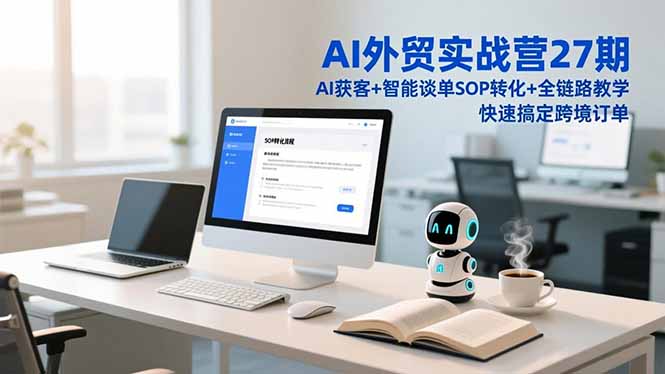 AI外贸实战营27期，AI获客+智能谈单+SOP转化+全链路教学，快速搞定跨境订单-鸿图网创
