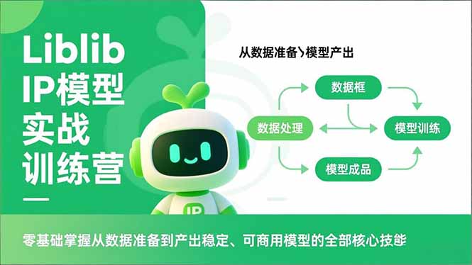 Liblib IP模型实战训练营，零基础掌握从数据准备到产出稳定、可商用模型的全部核心技能-鸿图网创