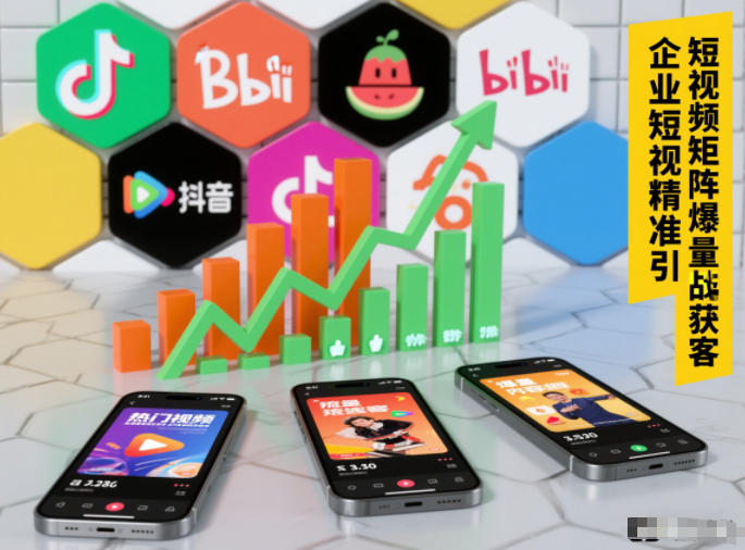 企业短视频精准引流矩阵获客，短视频矩阵爆量战法-鸿图网创