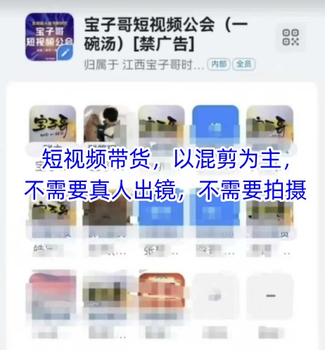 宝子哥头部团队短视频带货，以混剪为主，不需要真人出镜，不需要拍摄【更新12月】-鸿图网创