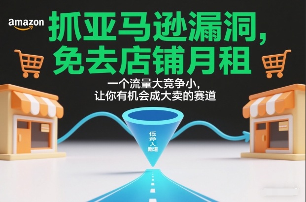 抓亚马逊漏洞，免去店铺月租，一个流量大竞争小，让你有机会成大卖的赛道-鸿图网创