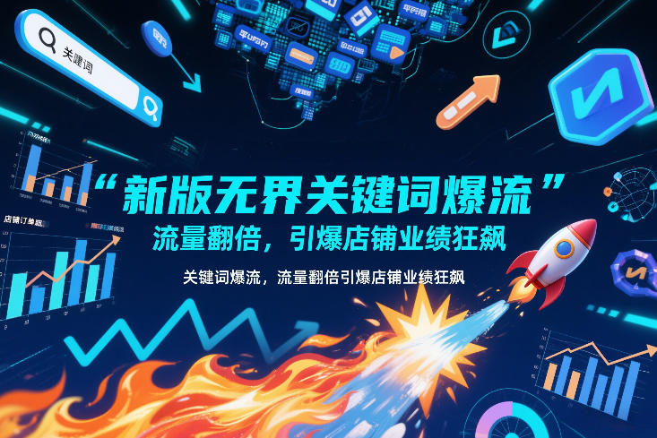 新版无界关键词爆流，流量翻倍，引爆店铺业绩狂飙-鸿图网创