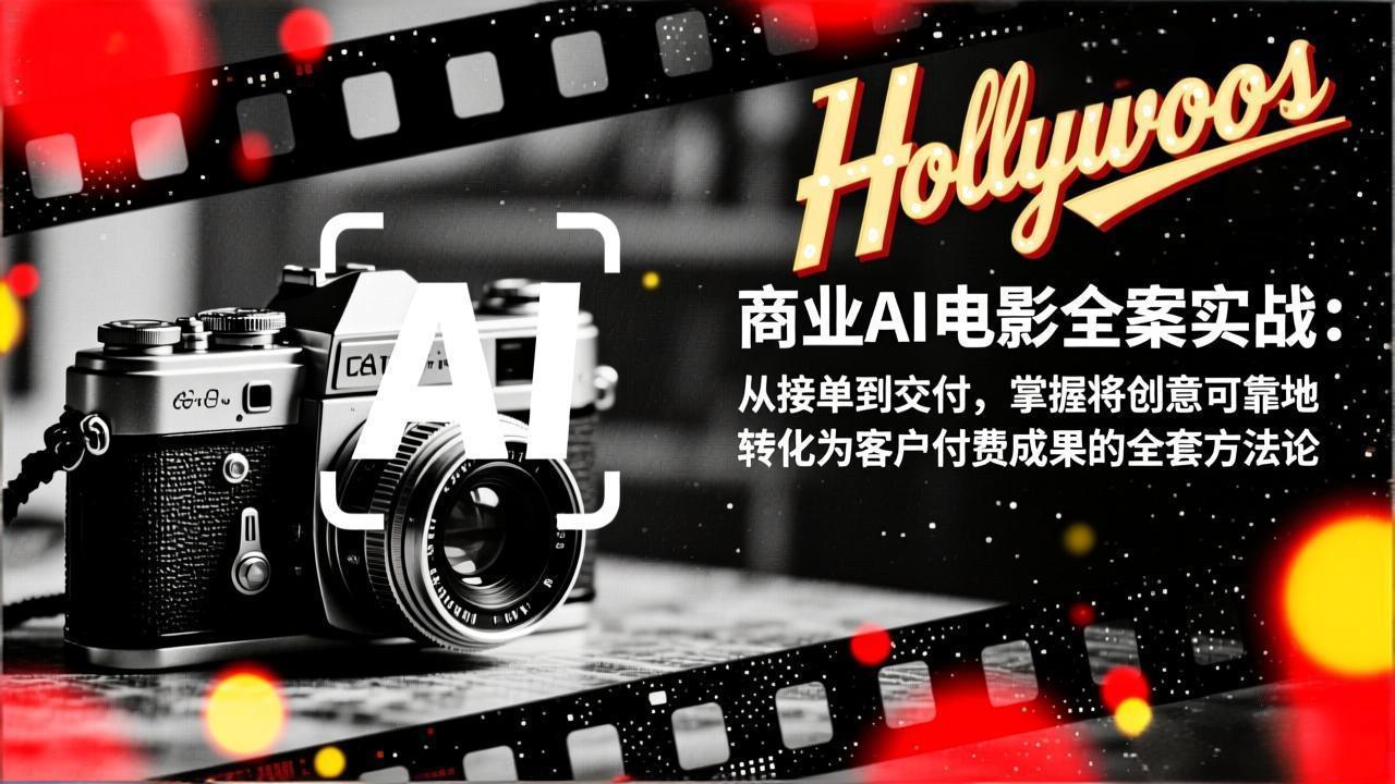 商业AI电影全案实战：从接单到交付，掌握将创意可靠地转化为客户付费成果的全套方法论-鸿图网创