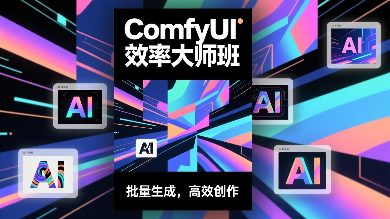 ComfyUI效率大师班：工作流搭建，批量生成，将个人AI出图效率提升5-10倍，月接单收入1-3万-鸿图网创