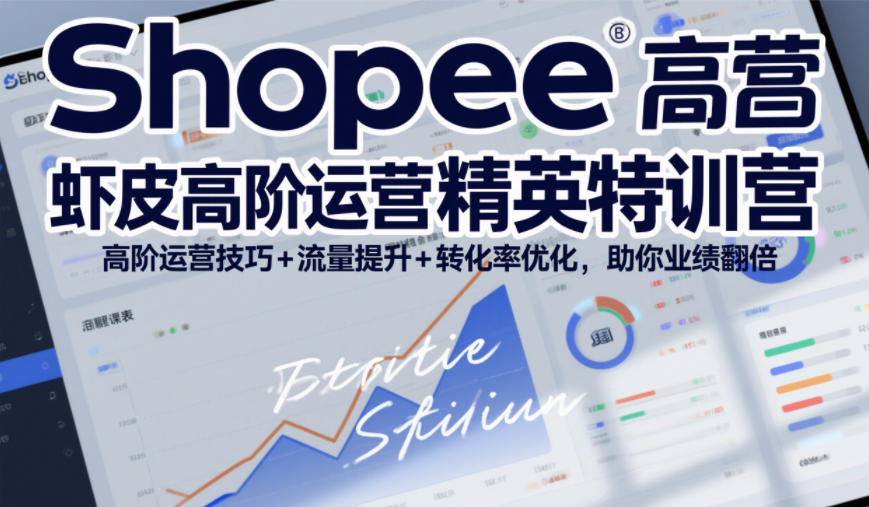 Shopee虾皮高阶运营精英特训营，高阶运营技巧+流量提升+转化率优化，助你业绩翻倍-鸿图网创