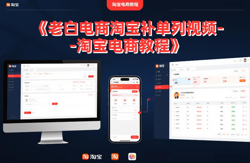老白电商淘宝补单系列视频-淘宝电商教程-鸿图网创