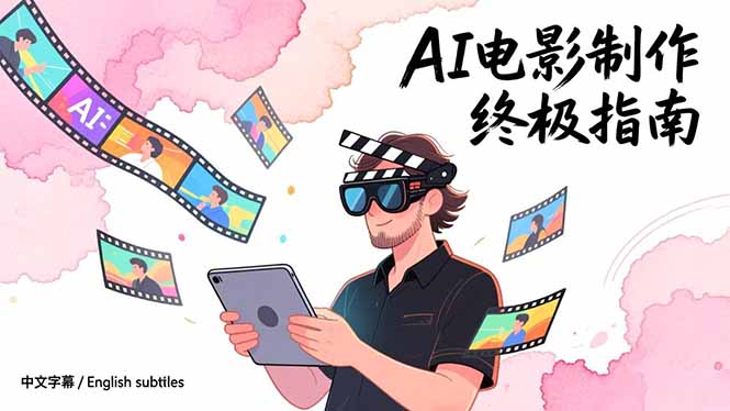 AI电影制作终极指南：从创意到成片，系统掌握智能影视全流程实战课(中英字幕-鸿图网创