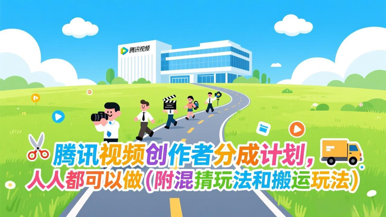 腾讯视频创作者分成计划，人人都可以做(附混剪玩法和搬运玩法-鸿图网创